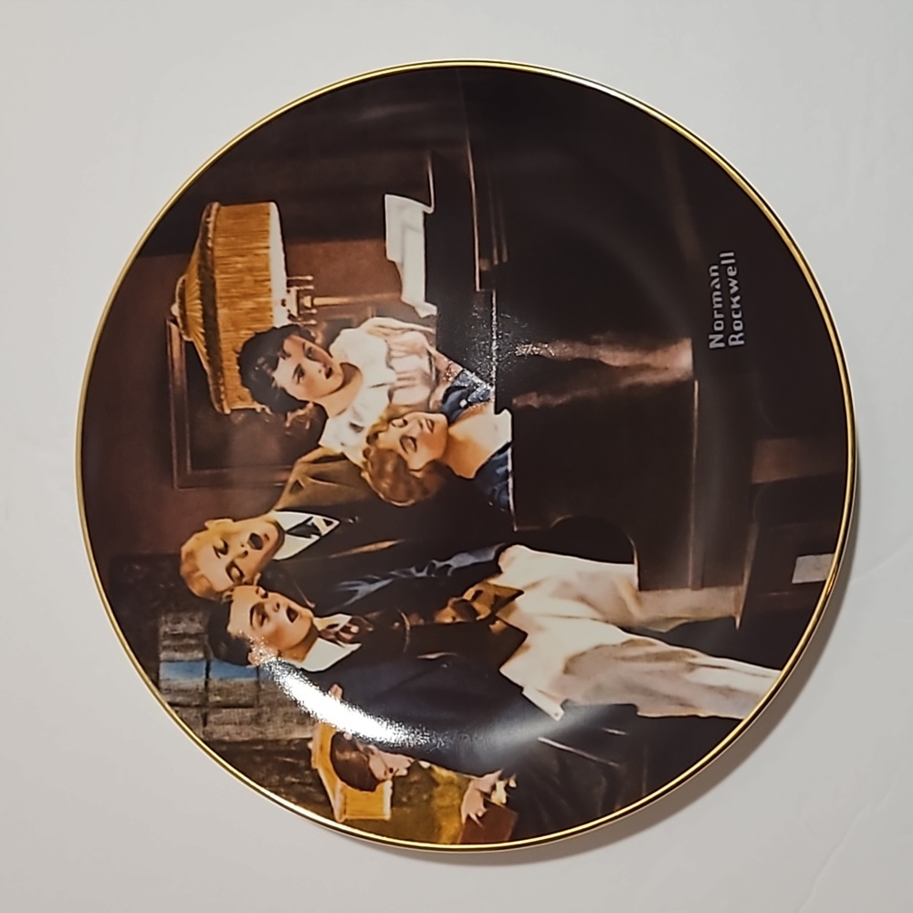 Edwin M Knowles China Co. Close Harmony Norman Rockwell Porcelain Plate